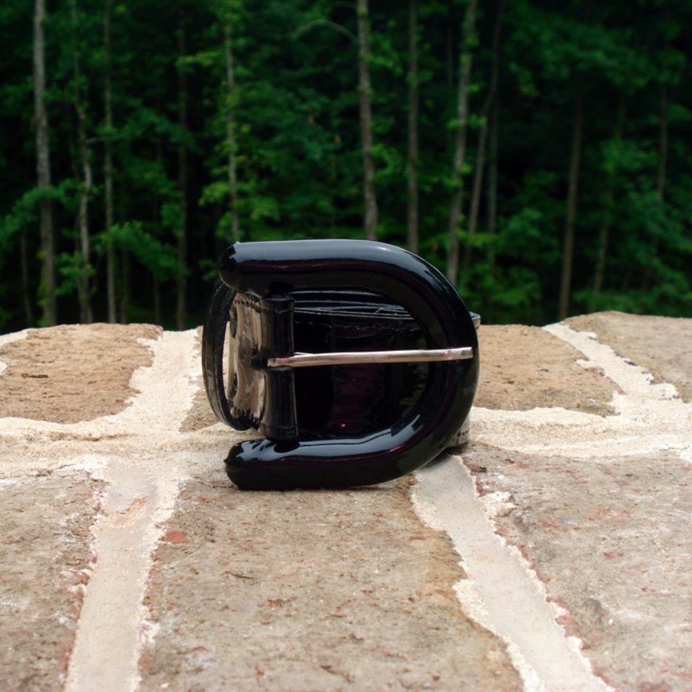 Belt - Black - Patent Leather - Size 16